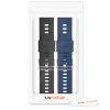 Sada 2 popruhů pro Xiaomi Amazfit Bip / Amazfit Bip Lite, kwmobile, silikon, modrá / černá, 54776.01
