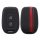 Pouzdro na klíče od auta pro Dacia / Renault - 2 tlačítka - Keyless Go, kwmobile, silikon, černá / červená, 54813.01