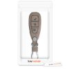 Kryt na klíče od auta pro Ford - 3 tlačítka - Keyless Go, kwmobile, Eko kůže, Hnědá, 54933.01