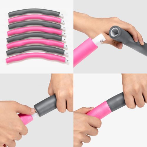 Sada 3 nastavitelných gymnastických obručí Navaris, průměr 95 cm a 34 cm, 54992.01.08