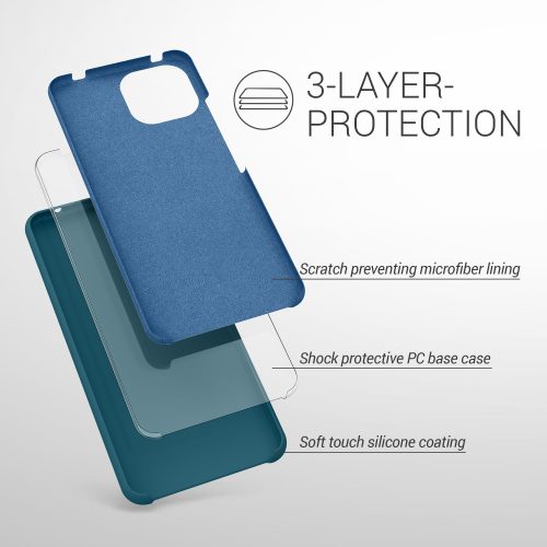 Pouzdro pro Xiaomi Mi 11 Lite 5G, silikonové, zelené, 54730.57