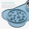 Navaris podložka pro pomalé krmení a vestavěná miska na vodu, 42 x 25 cm, modrá, 55133.17