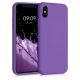 Pouzdro pro iPhone X / iPhone XS, silikonové, fialové, 49982.221