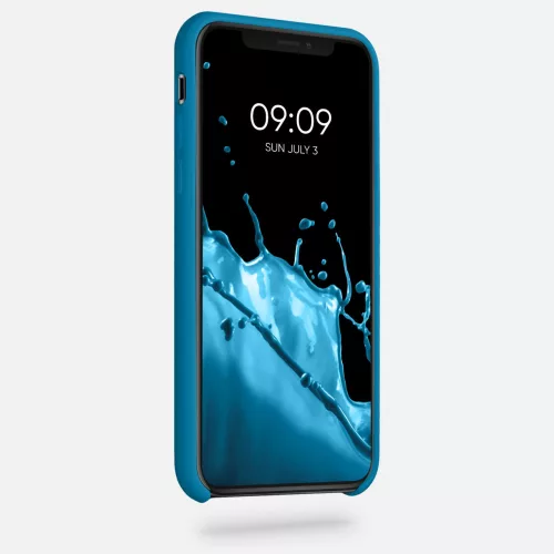 Pouzdro pro iPhone X / iPhone XS, silikonové, modré, 46313.224