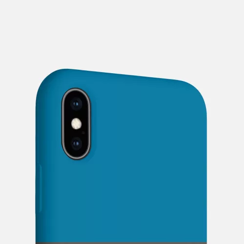 Pouzdro pro iPhone X / iPhone XS, silikonové, modré, 46313.224
