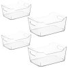 Set 4 cutii pentru depozitare la frigider Navaris, 2 mici si 2 medii, transparent, 55380.01