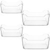 Set 4 cutii pentru depozitare la frigider Navaris, 2 mici si 2 medii, transparent, 55380.01