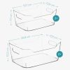 Set 4 cutii pentru depozitare la frigider Navaris, 2 mici si 2 medii, transparent, 55380.01