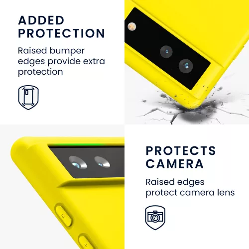 Pouzdro pro Google Pixel 6, silikonové, žluté, 55434.165