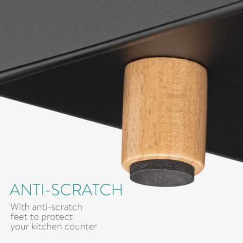 Kovová chlebovka, Navaris, s předním otevíráním, 35.2x23.5x23 cm, Černá, 51503.02.01