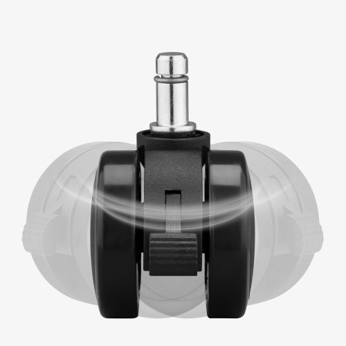 Sada 5 koleček pro tyč kancelářské židle 11 mm, Kwmobile, Černá, Nylon, 55602.02