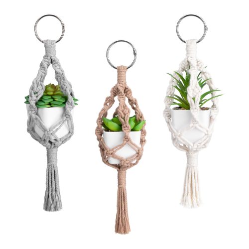 Set 3 Suporturi pentru ghivece Navaris, 26 cm, 3 culori, cu plante artificiale, .55718.01