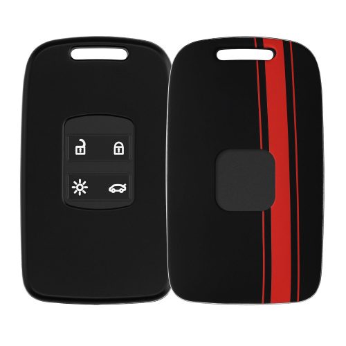 Kryt na klíče od auta pro Renault / Dacia - 4 tlačítka - Keyless Go, kwmobile, plast, černá / červená, 54805.02
