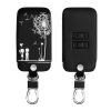 Pouzdro na klíče od auta pro Renault / Dacia - 4 tlačítka - Keyless Go, kwmobile, Ekologická kůže, Černá / Bílá, 44637.44