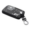 Pouzdro na klíče od auta pro Renault / Dacia - 4 tlačítka - Keyless Go, kwmobile, Ekologická kůže, Černá / Bílá, 44637.44