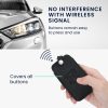 Pouzdro na klíče od auta pro Renault / Dacia - 4 tlačítka - Keyless Go, kwmobile, Ekologická kůže, Černá / Bílá, 44637.44