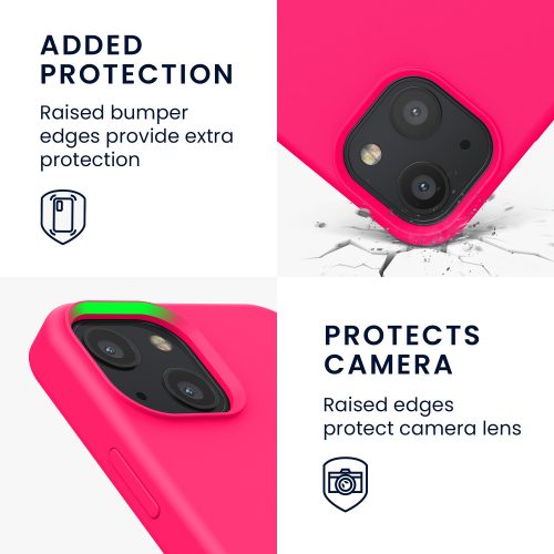 Pouzdro pro iPhone 13 Mini, silikonové, růžové, 55877.77