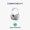 Sada 2 náušníků pro sluchátka Apple AirPods Max, Kwmobile, šedá, ekologická kůže, 55895.19