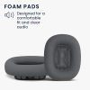 Sada 2 náušníků pro sluchátka Apple AirPods Max, Kwmobile, šedá, ekologická kůže, 55895.19