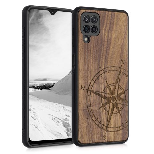 Pouzdro pro Samsung Galaxy A12, Dřevo, Hnědá, 55092.02, kwmobile