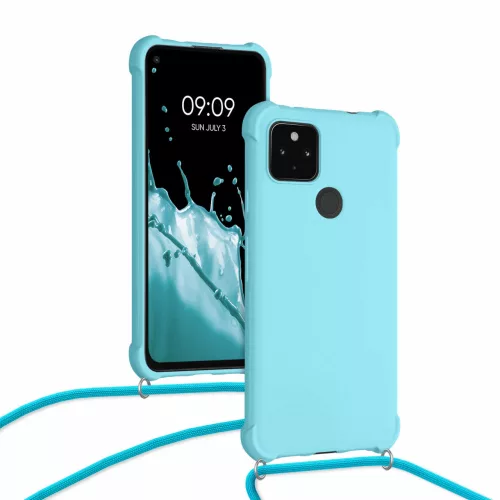 Pouzdro pro Google Pixel 4a 5G, silikonové, modré, 55914.23