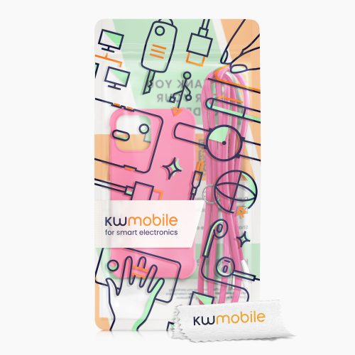 Pouzdro pro iPhone 13 Mini, silikonové, růžové, 55933.77