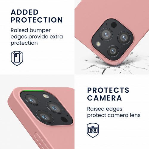 Pouzdro pro iPhone 13 Pro, silikonové, růžové, 55958.193