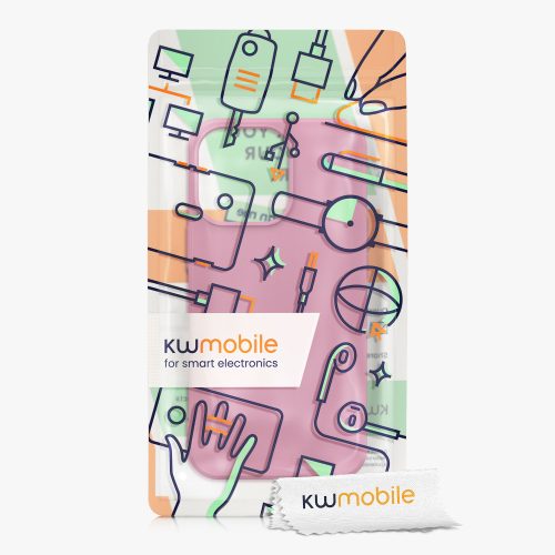 Pouzdro pro iPhone 13 Pro, silikonové, růžové, 55962.212