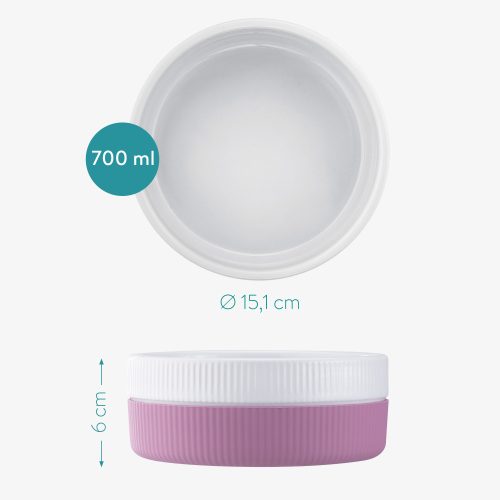 Sada 2 misek pro kočky a psy Navaris, protiskluzová, růžová, 53411.08