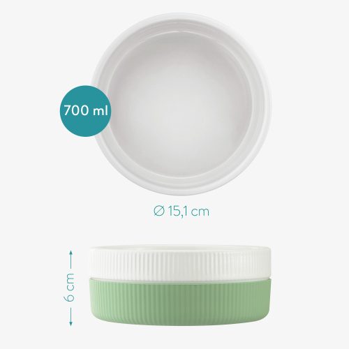 Sada 2 misek pro kočky a psy Navaris, protiskluzová, zelená, 53411.07