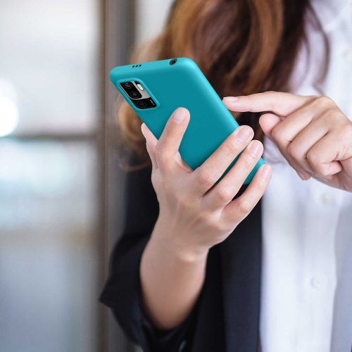 Pouzdro pro Xiaomi Redmi Note 10 5G, silikonové, modré, 54947.223, kwmobile