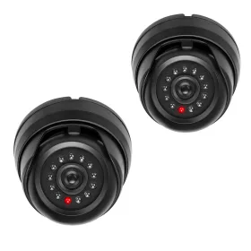   Sada 2 falešných sledovacích kamer s LED světly, Kwmobile, černá, plast, 53927.02.01