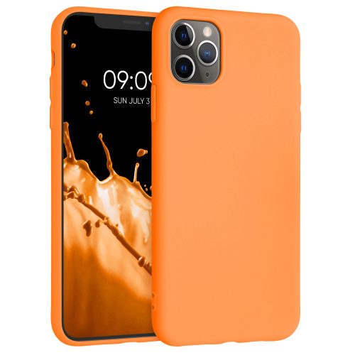 Pouzdro pro Apple iPhone 11 Pro Max, silikonové, oranžové, 49789.150, kwmobile