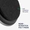 Sada 5 noh pro tyč kancelářské židle 10 mm, Kwmobile, stříbrná/černá, ocel, 56093.01