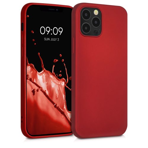 Pouzdro pro iPhone 12 / iPhone 12 Pro, silikonové, červené, 56114.36