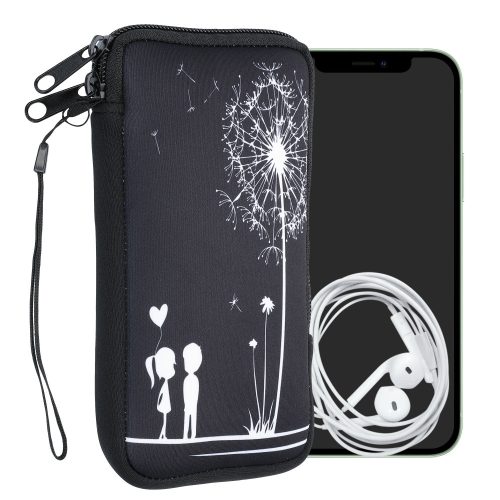 Univerzální pouzdro na telefon XL - 6,8 palce, neopren, černé, 30226.4.15, kwmobile