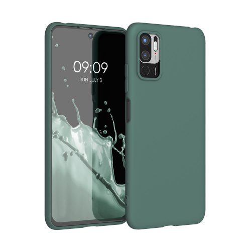 Pouzdro pro Xiaomi Redmi Note 10 5G, silikonové, zelené, 54947.171, kwmobile