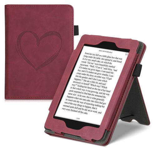 Pouzdro pro Kindle Paperwhite 10, Ekologická kůže, Červené, kwmobile, 50222.04