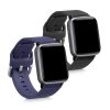 Sada 2 řemínků pro Willful Smartwatch/Fitnesstracker, Kwmobile, Black/Blue, Silicone, 56230.01