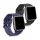 Sada 2 řemínků pro Willful Smartwatch/Fitnesstracker, Kwmobile, Black/Blue, Silicone, 56230.01