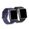 Sada 2 řemínků pro Willful Smartwatch/Fitnesstracker, Kwmobile, Black/Blue, Silicone, 56230.01