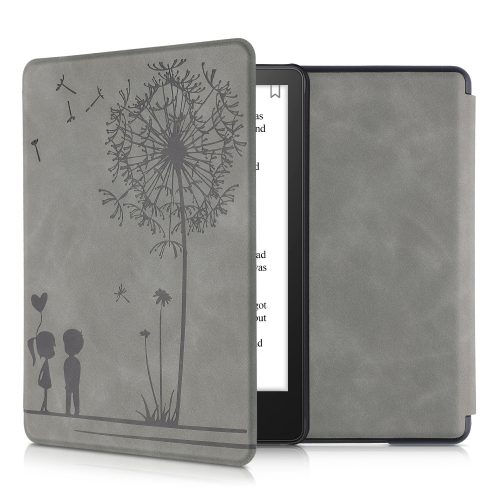 Pouzdro pro Kindle Paperwhite 11, eko kůže, šedá, kwmobile, 56257.01