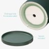 Set 2 ghivece pentru plante Navaris, ceramica, 17 cm si 11 cm, cu farfurii, 56332.3.07