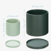 Set 2 ghivece pentru plante Navaris, ceramica, 17 cm si 11 cm, cu farfurii, 56332.3.07