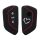 Pouzdro na klíče od auta pro VW / Škoda / Seat - 3 tlačítka, kwmobile, silikonové, černé, 52651.06