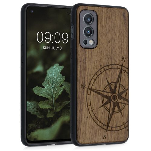 Pouzdro pro OnePlus Nord 2 5G, dřevo, hnědé, 56448.01, kwmobile