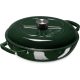Nepřilnavý litinový hrnec Navaris na sporáky/trouby - 29,5 cm - 3,5 l - zelený, 52479.01.80