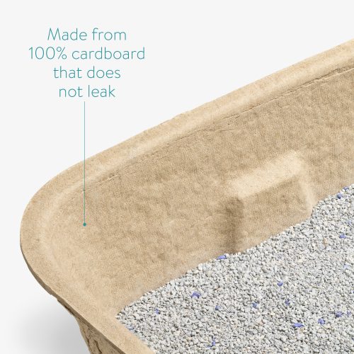 Sada 3 jednorázových beden pro kočky Navaris, karton, 54043.03