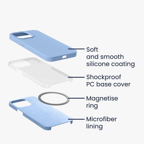 Pouzdro pro Apple iPhone 13 Pro, silikonové, modré, 56560.58, kwmobile