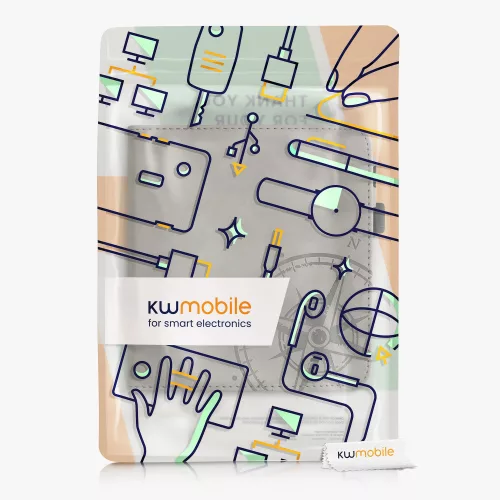 Kryt pro Tolino Vision 6, ekologická kůže, šedý, kwmobile, 56600.03